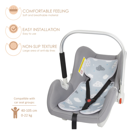 COOL & DRY OVERLAY CAR SEAT 0+ CLOUD