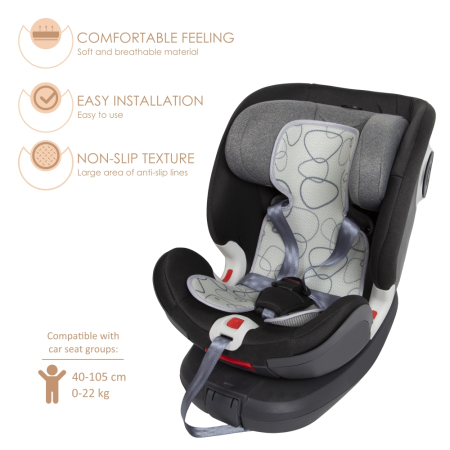COOL & DRY OVERLAY CAR SEAT 0+ STONE