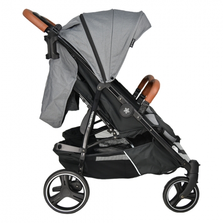 BABY TWIN STROLLER DOUBLE TROUBLE GREY