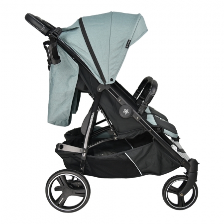 BABY TWIN STROLLER DOUBLE TROUBLE PETROL