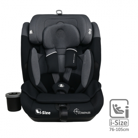 CAR SEAT COMPASS ISOFIX I-SIZE  76-150cm STEEL GREY