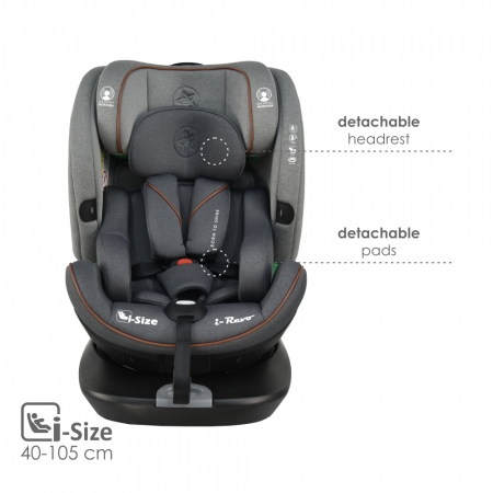 CAR SEAT I-REVO I-SIZE 360° GREY