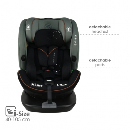 CAR SEAT I-REVO I-SIZE 360° OLIVE