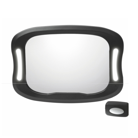 CAR SAFETY MIRROR WITH LED LIGHT AND REMOTE CONTROL