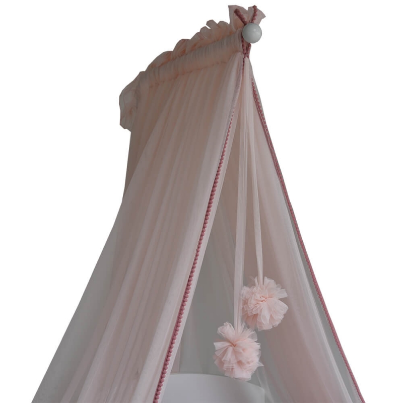 ΚΟΥΝΟΥΠΙΕΡΑ ΚΡΕΒΑΤΙΟΥ ΜΕ POM-POM PINK