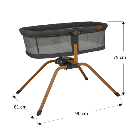 BABY COT CHIC 2 IN 1 LIGHT GRAPHITE