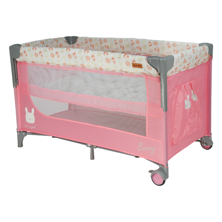 ΠΑΡΚΟΚΡΕΒΑΤΟ ANIMAL 2 ΕΠΙΠΕΔΑ & ΠΤ/ΝΗ ΠΛΕΥΡΑ BUNNY