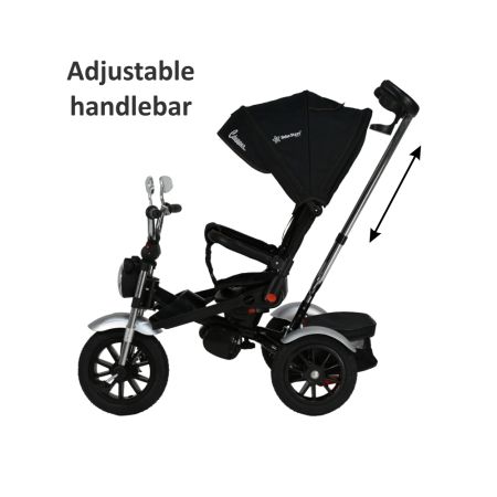 BABY TRICYCLE 360° CHOPPER 6ΙΝ1 BLACK