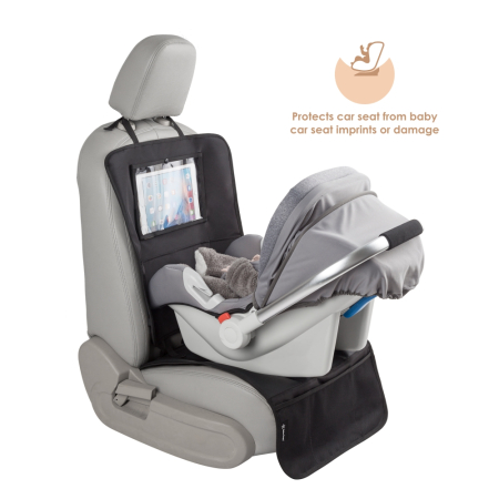 CAR SEAT PROTECTOR KICK MAT-WITH IPAD CASE 3IN1