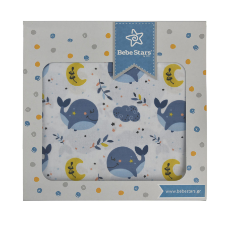 SET SHEETS 3PCS WHALE