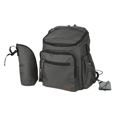 MAMA BAG BACKPACK CHANGING WITH USB GRAPHITE