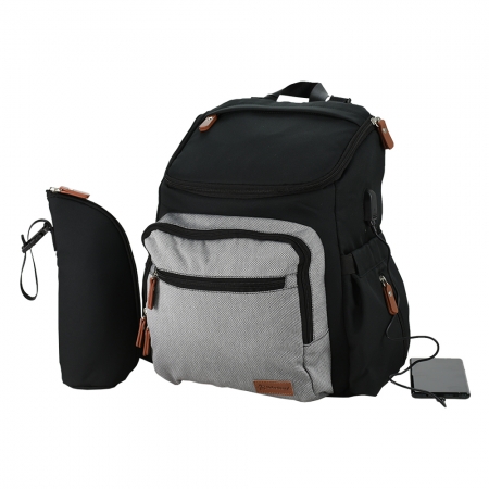 MAMA BAG BACKPACK CHANGING WITH USB MOON GREY